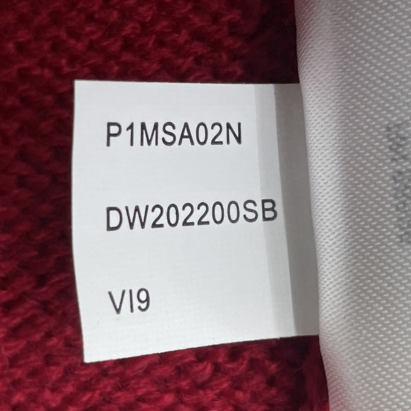 DKNY Womens SM Red White Logo Knit Turtle Neck Sweater Preppy Holiday - Picture 10 of 10